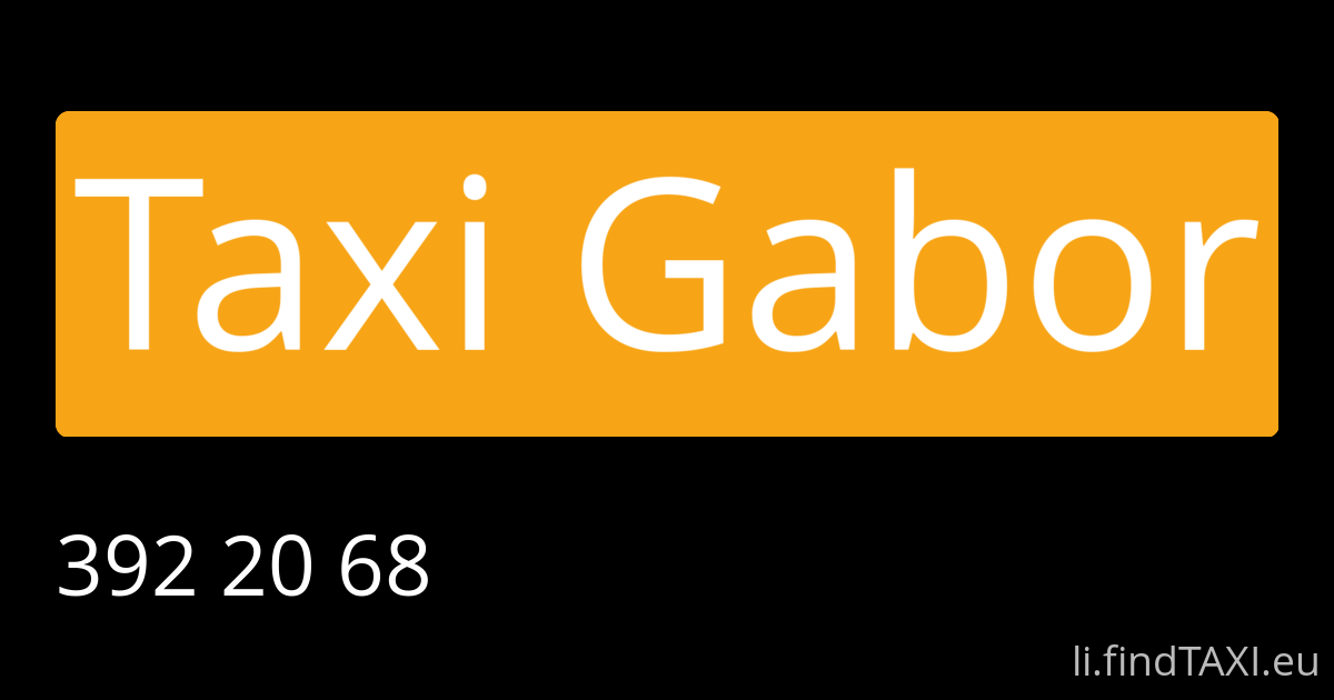 Taxi Gabor (Eschen)
